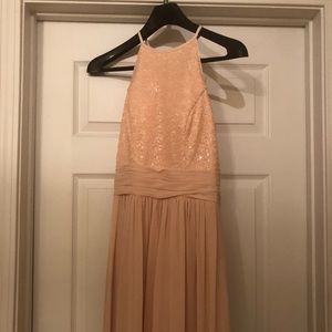 Light pink bridesmaid gown
